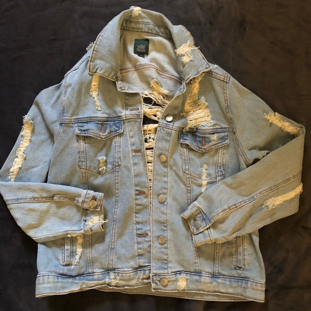 Distressed wild fable Jean jacket light color